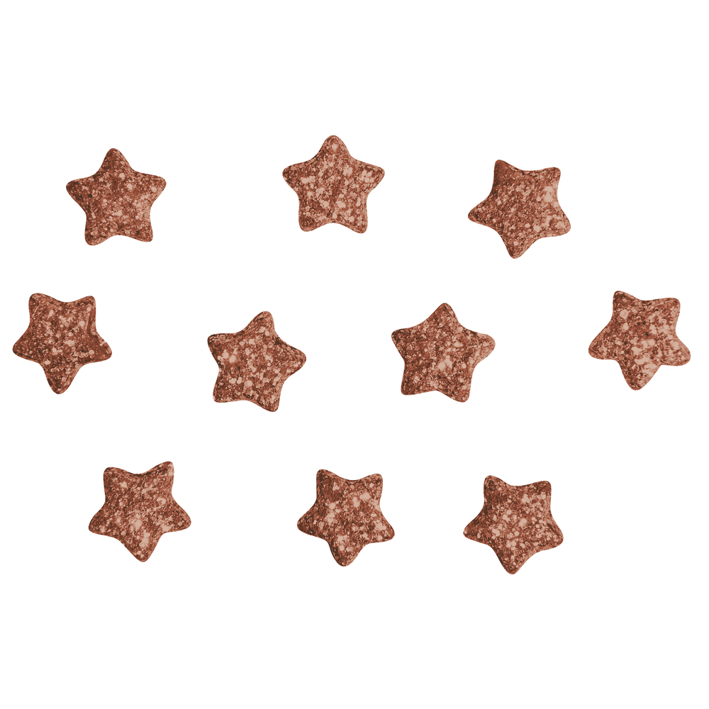 Deko-Sterne beglittert, 1 cm, 180 Stk., kupfer