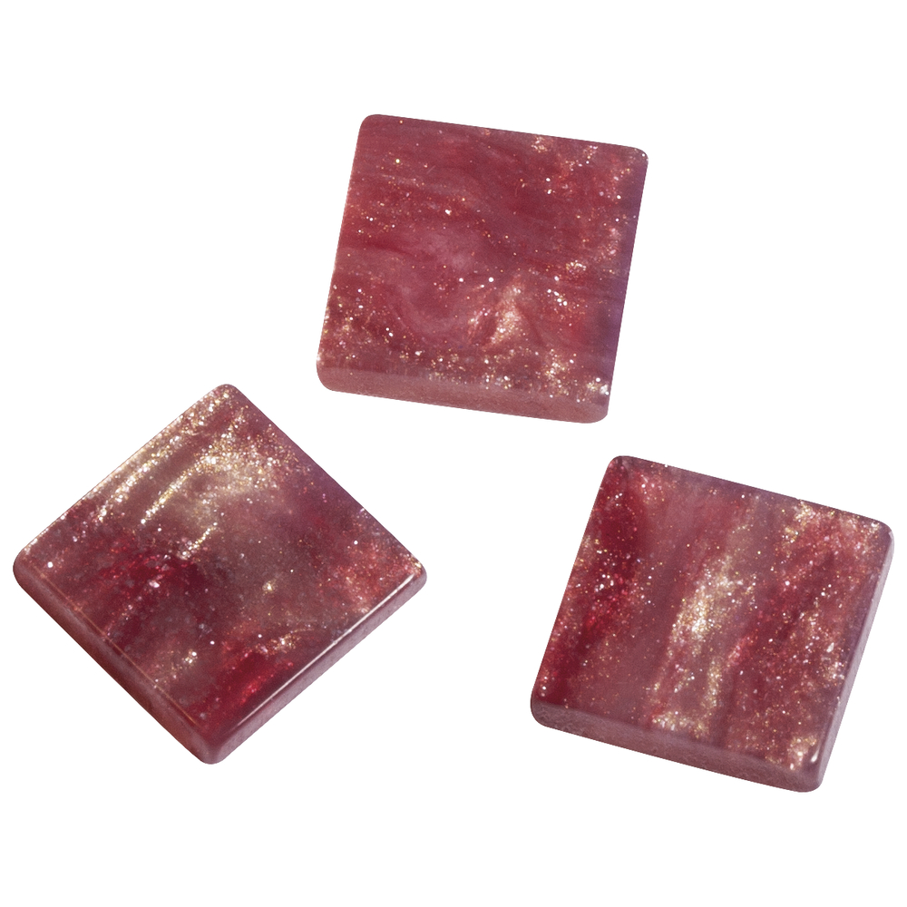 Acrylmosaik marmoriert pers. rot, 1x1cm, 50g/ca. 205 Stück Acryl-Mosaik