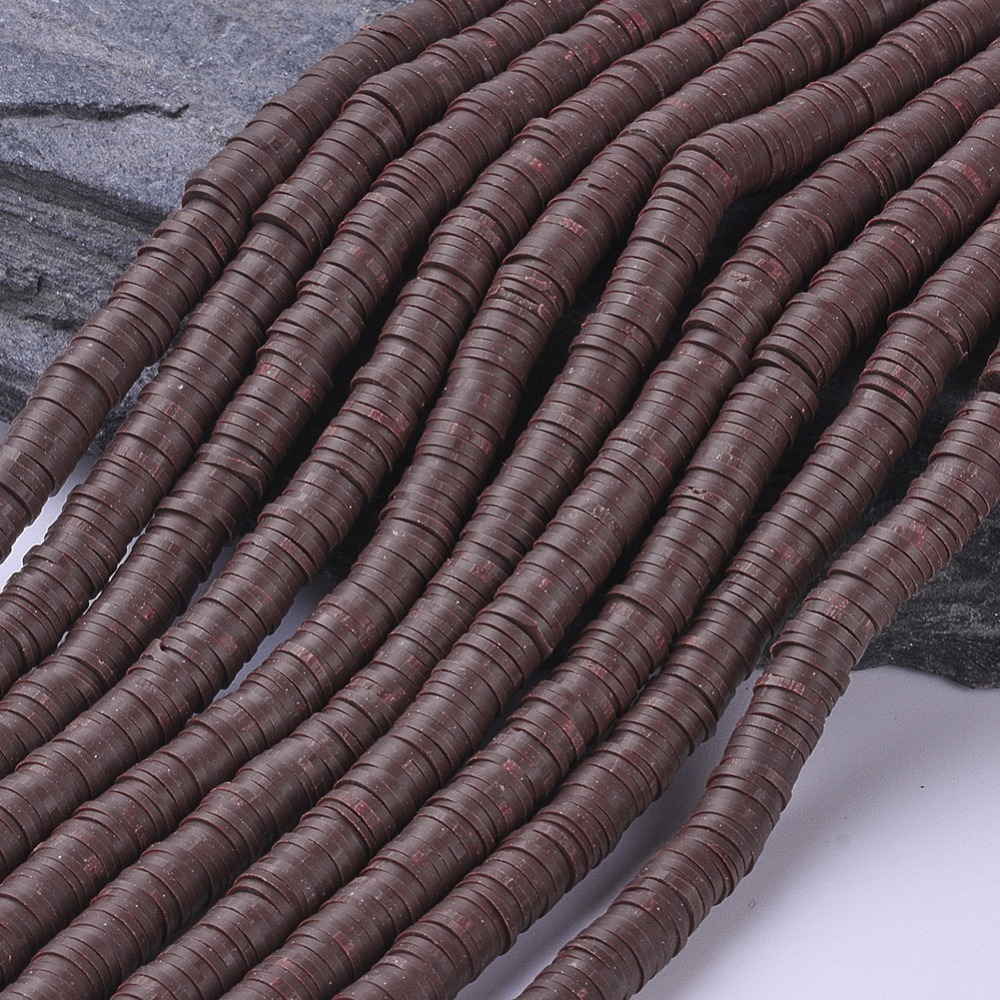 Heishi-Perlen Polymerclay Perlenscheiben 6x1mm 380-400Stk/Strang