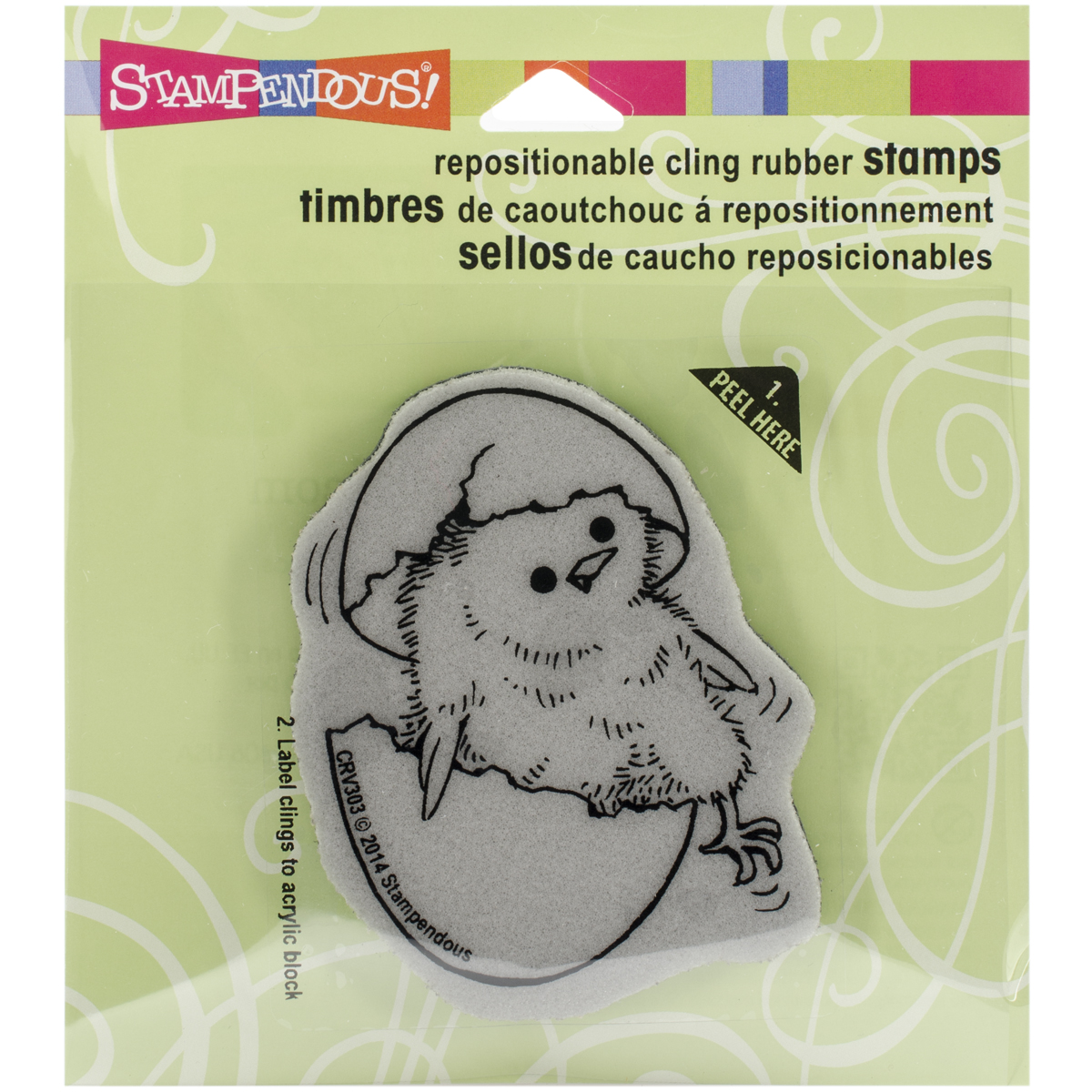 Stampendous Küken im Ei Eierschale Ostern Gummistempel Cling Rubber Stamp Cling Stamps 3.5"X4"