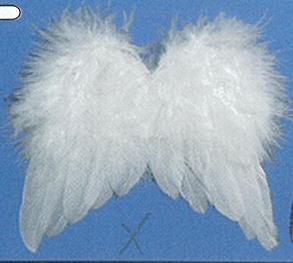 Engelflügel aus Federn weiß 5 cm, 2 Stück