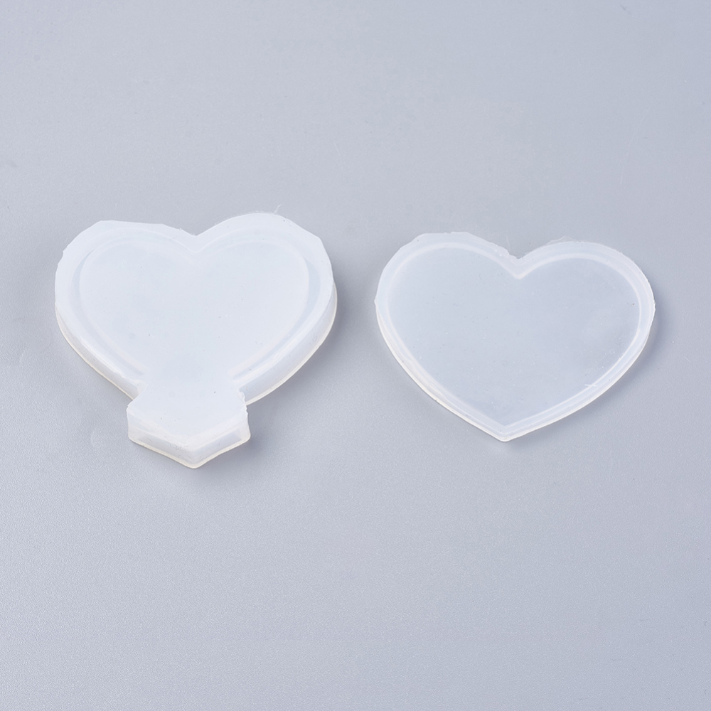 Silikonform Herz Silicone Moulds Heart Clear, 55~65x62~63x5~10mm