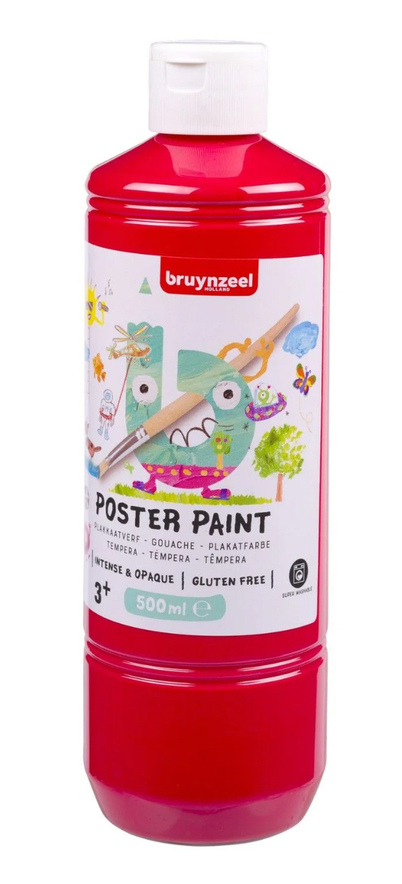 Bruynzeel Gouache Plakatfarbe ROT 500ml Bruynzeel Gouache Plakatfarbe ROT 500ml