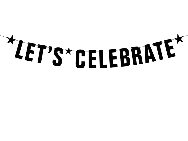 Banner Girlande "Let´s Celebrate" 14x106cm