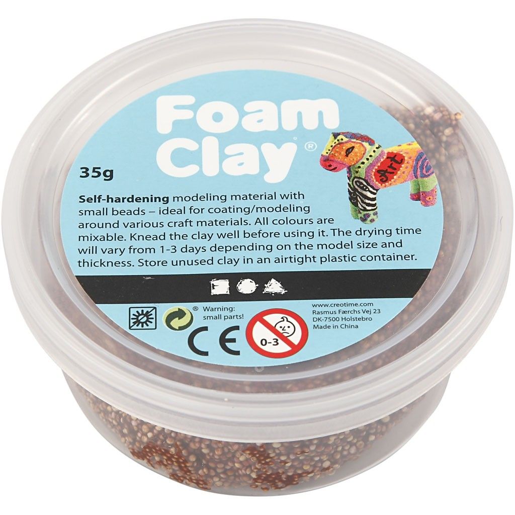 Foam Clay, 35 g lufttrocknende Modelliermasse mit kleinen Kügelchen