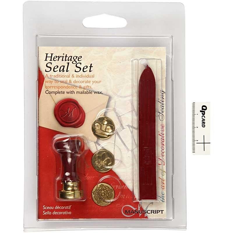 Siegel-Set  Heritage Seal Set 5-teilig, Krone,Lilie, Ornament