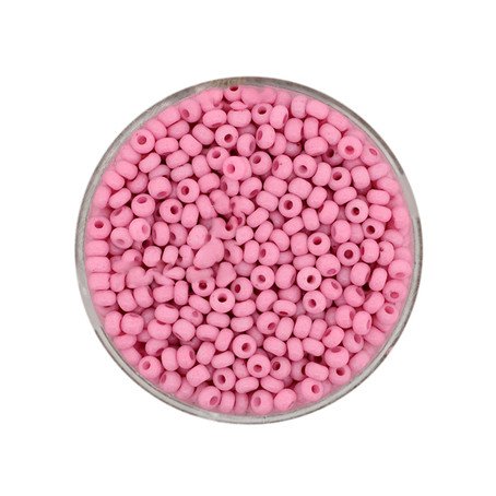 Rocailles soft Rosa Opak 2,5 mm, 17g Seed Bead Glasperle
