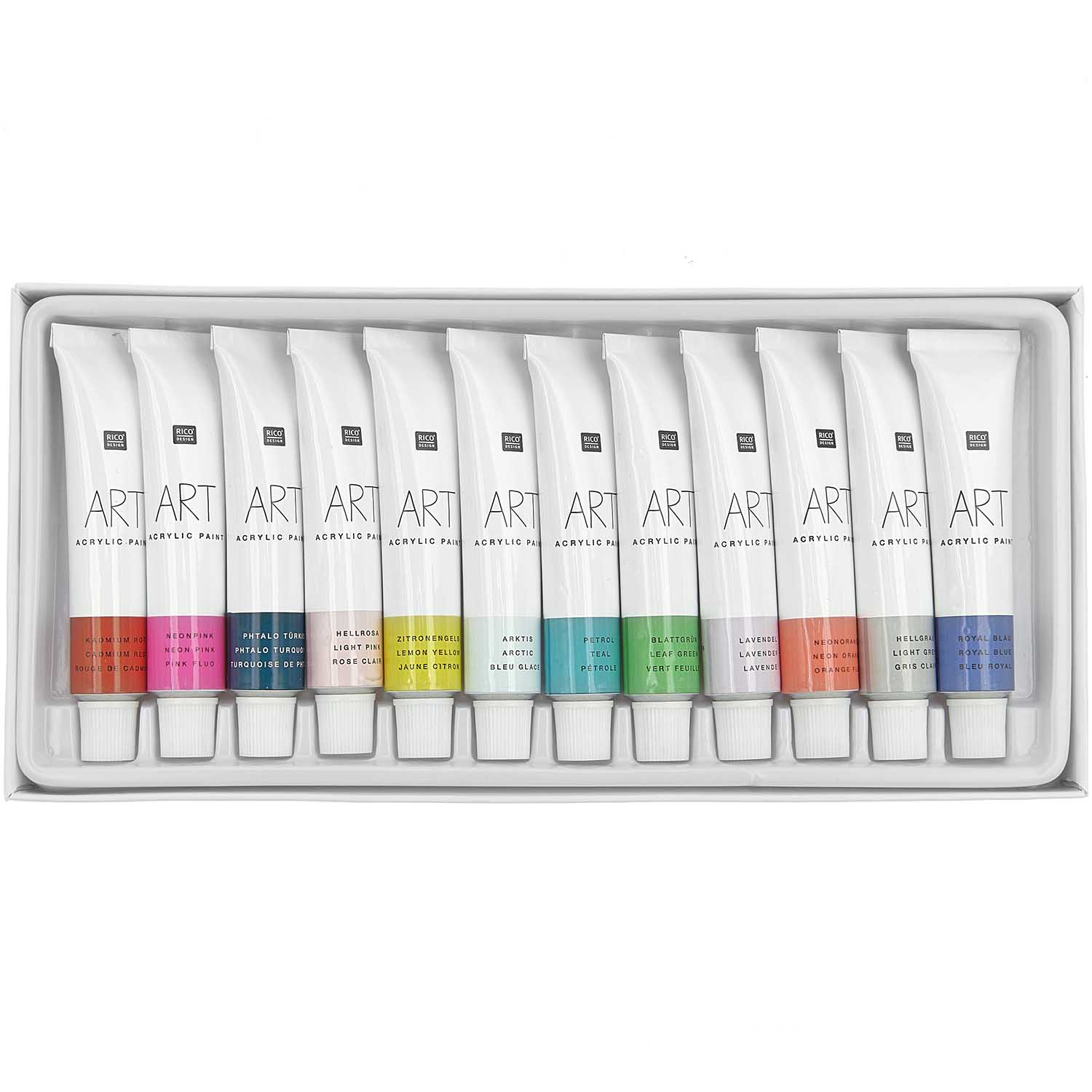 ART Acrylfarben Set Fashion 12x12ml Tuben