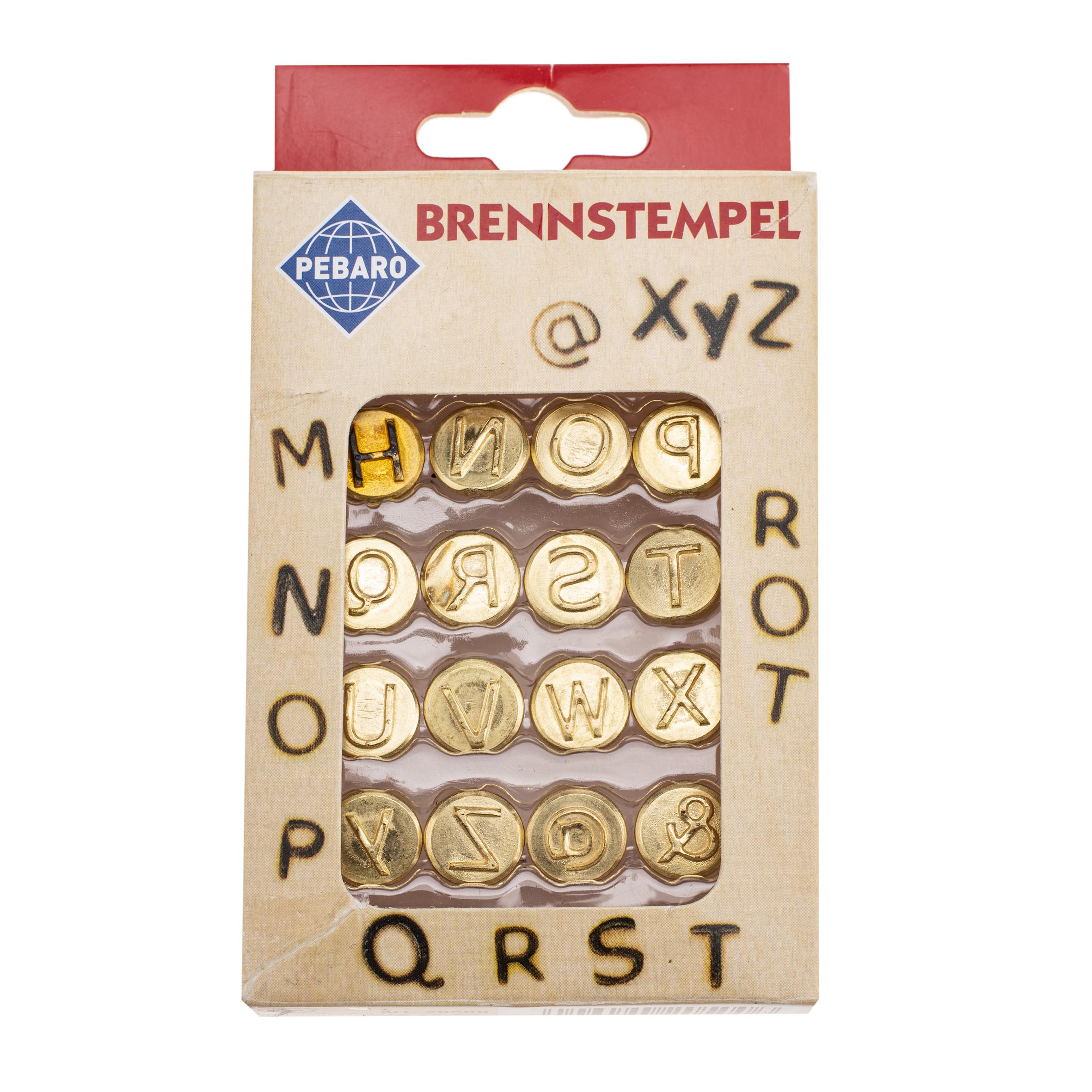 Brennstempel Buchstaben M-Z 16-teilig