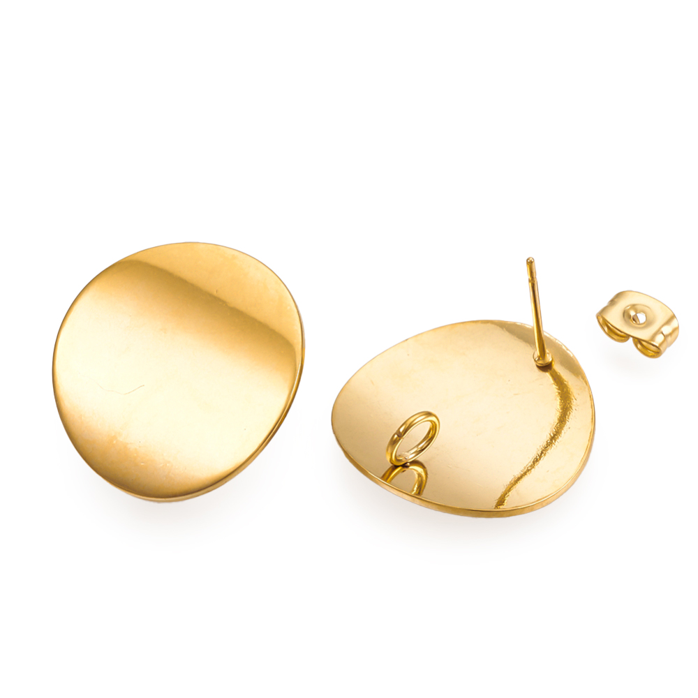 Ohrstecker mit Platine und Aufhängeöse aus Edelstahl 20mm 2 Paar 