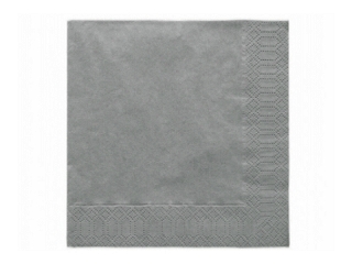Servietten 3-lagig, 33 cm, 20 Stück/Packung, silber