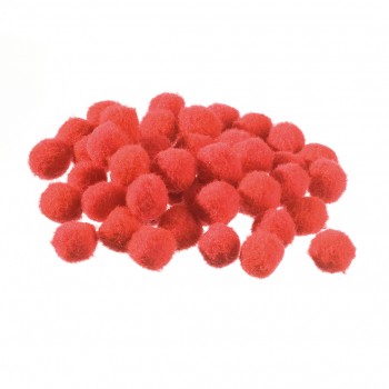 Pompons rot verschiedene Größen Pompoms Puschel Pompons Plüschball Bommel Plüsch Pompons 