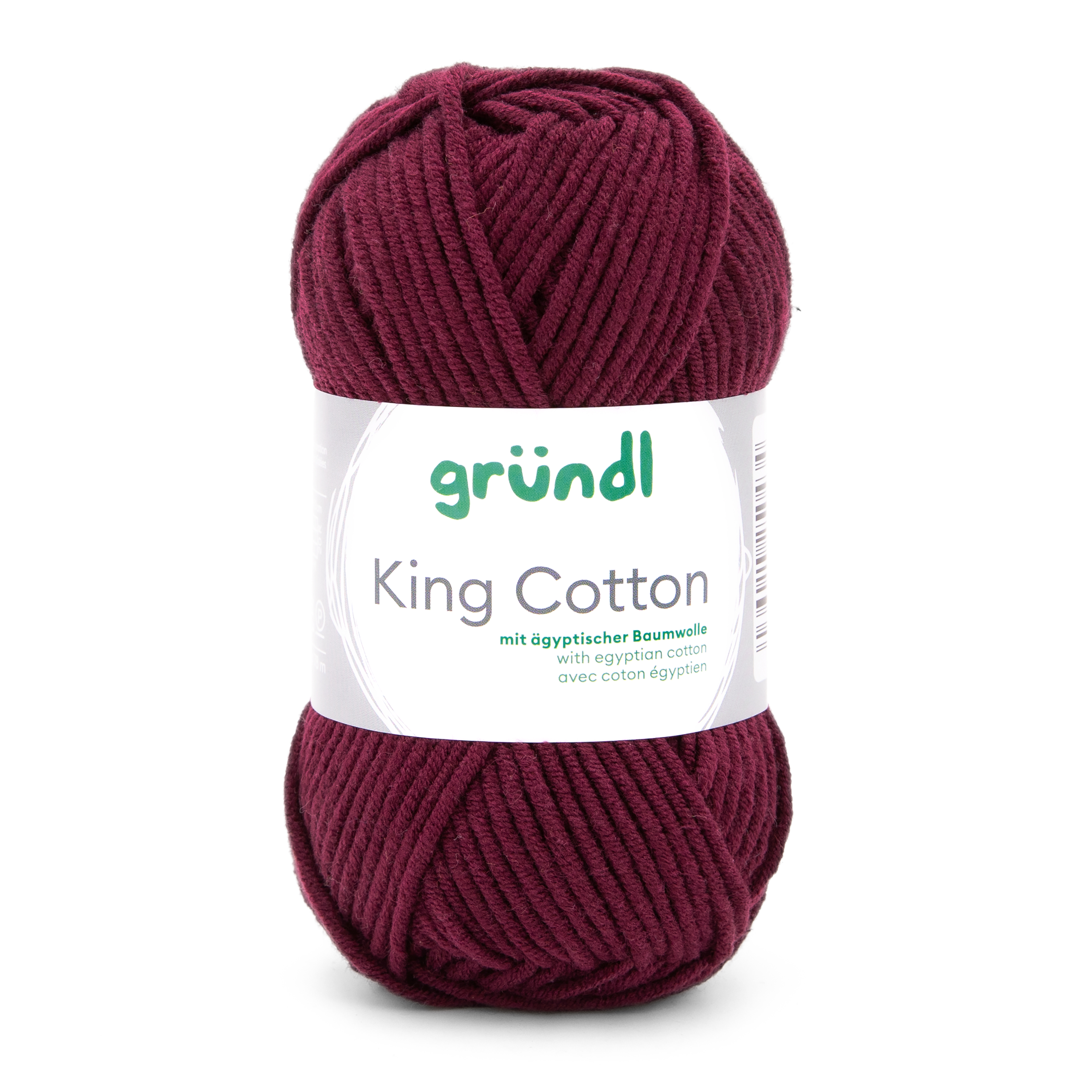 King Cotton BURGUNDY 55 % Polyacryl 45 % Baumwolle (egypt) 50g/78m King Cotton BURGUNDY 55 % Polyacryl 45 % Baumwolle (egypt) 50g/78m