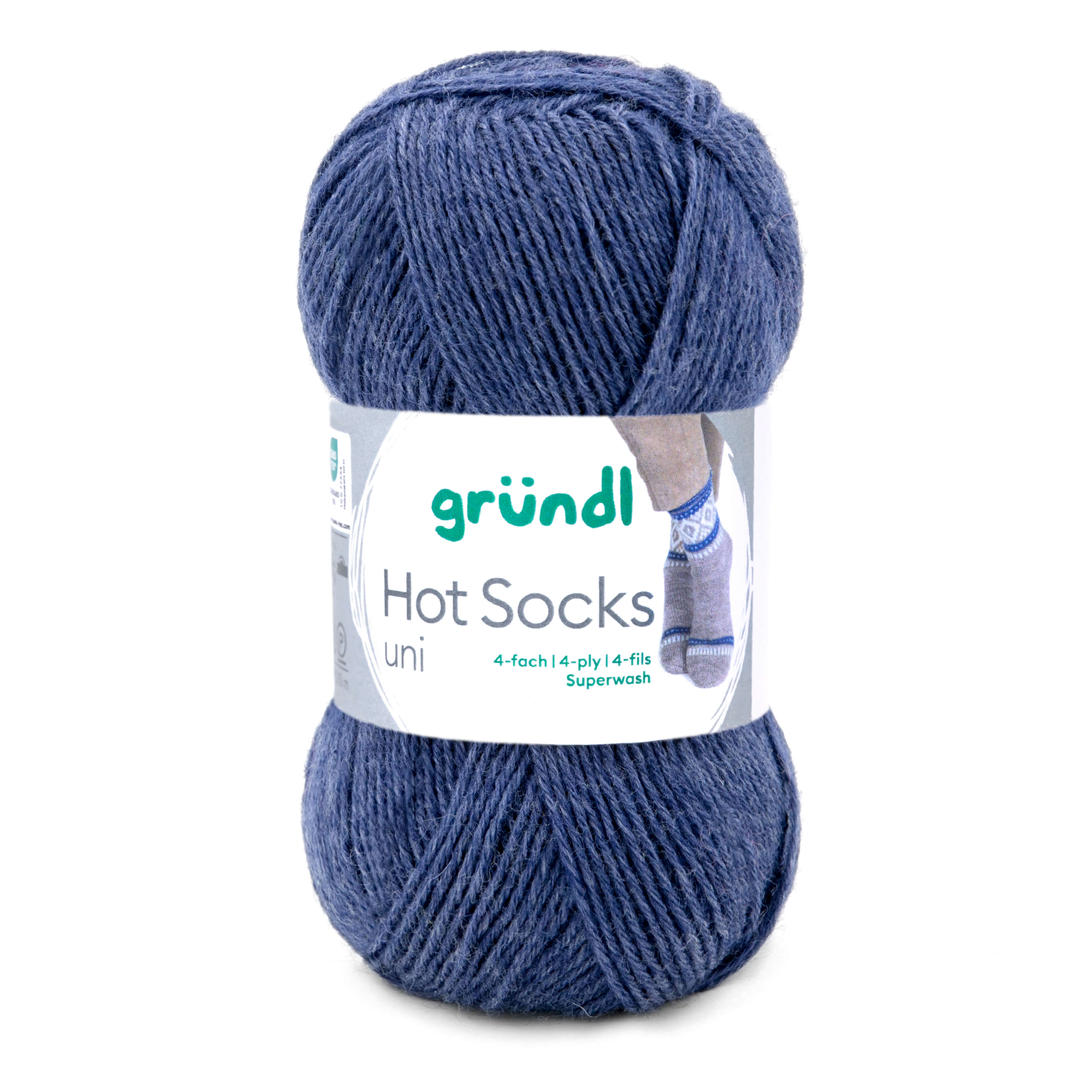 Hot Socks uni 50 Sockenwolle 4-fach superwash 50g/210m