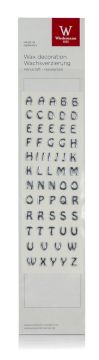 Wachsbuchstaben Großbuchstaben silber 8mm 61 Buchstaben A-Z