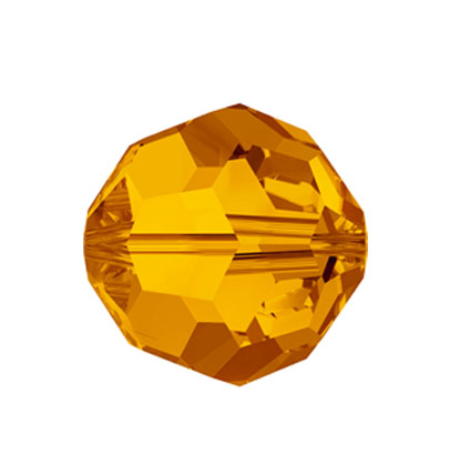 Swarovski Bead round tangerine , Glasschliffperle Rundperle  Kristallperlen