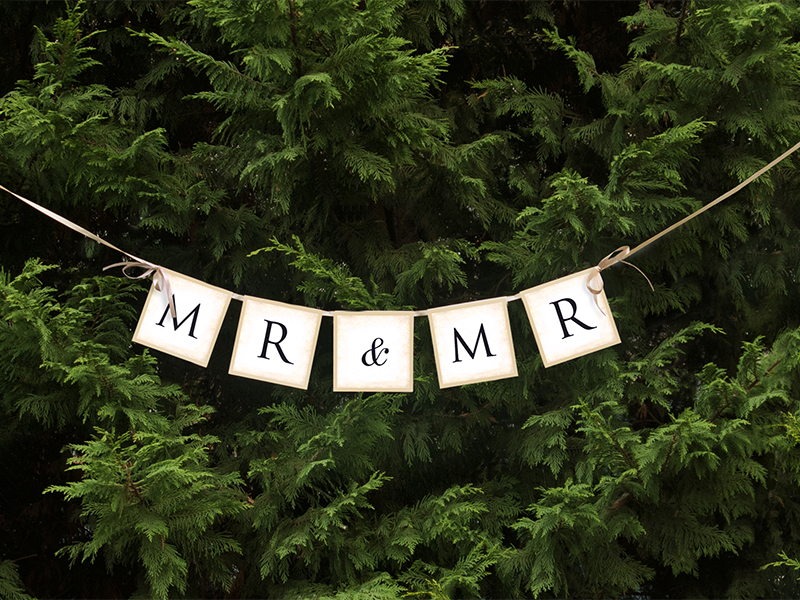 Wedding Banner MR&MR Hochzeits Girlande 64cm