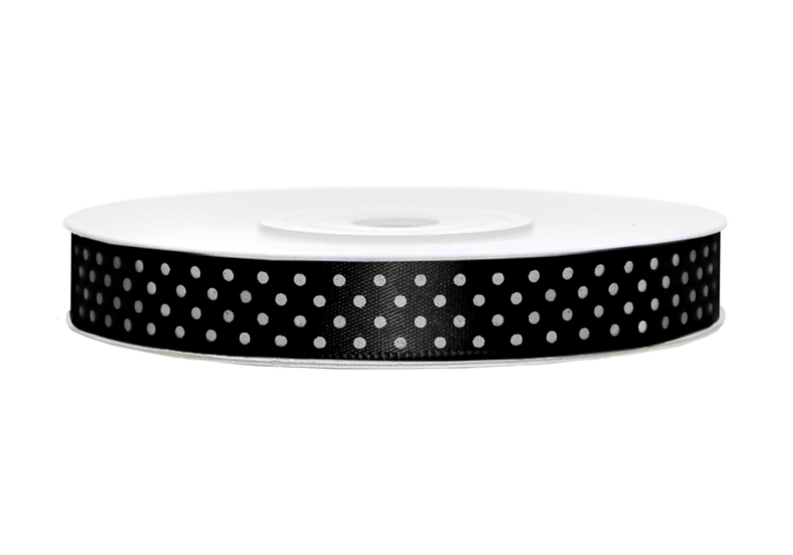 Satinband mit Punkten 12mm 25m Satin Ribbon 