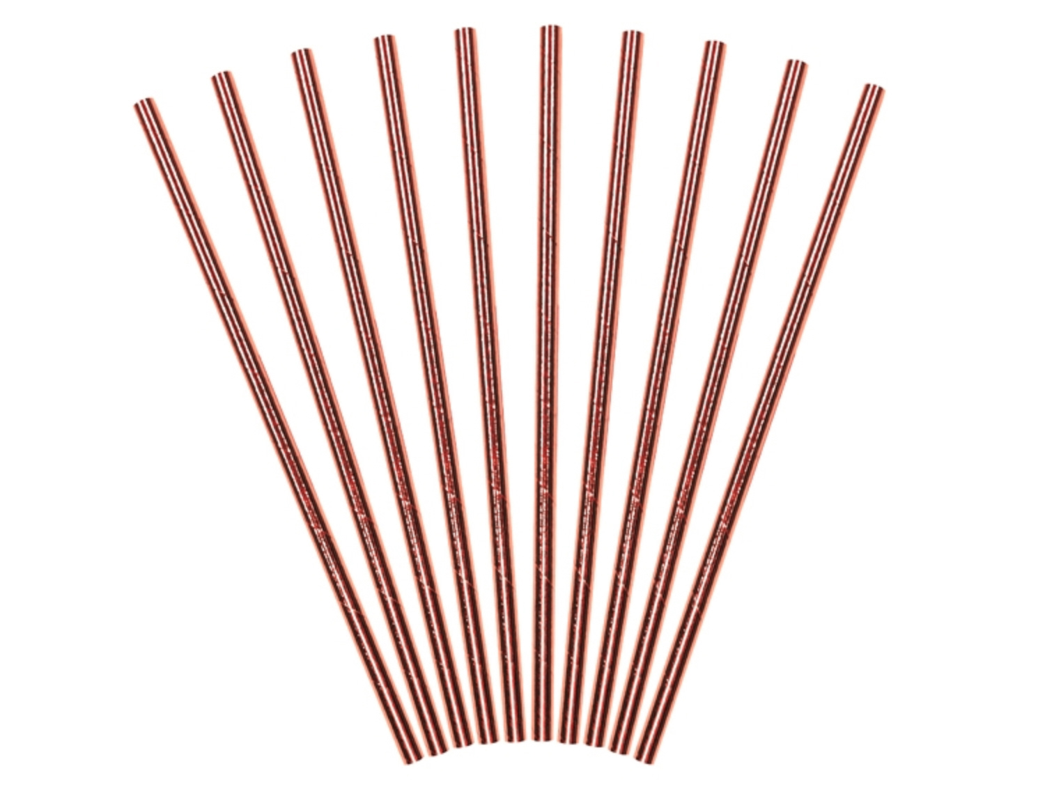 Paper Straws roségold Papierstrohhalme 19,5cm 10 Stück