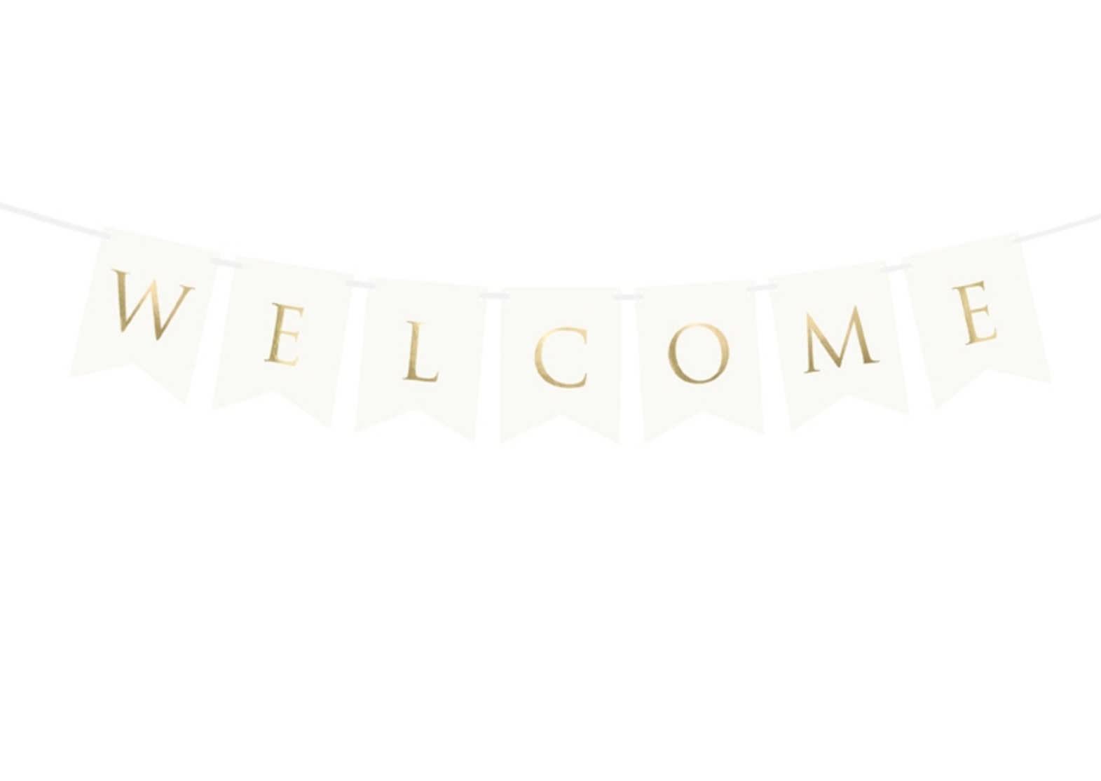 Banner Welcome Wimpelkette Girlande Paper Garland 15x95cm