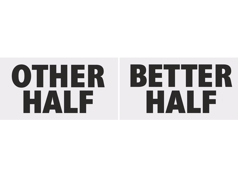 Schilder : Other Half, Better Half , 27x14,5cm, 2 Stück/Packung