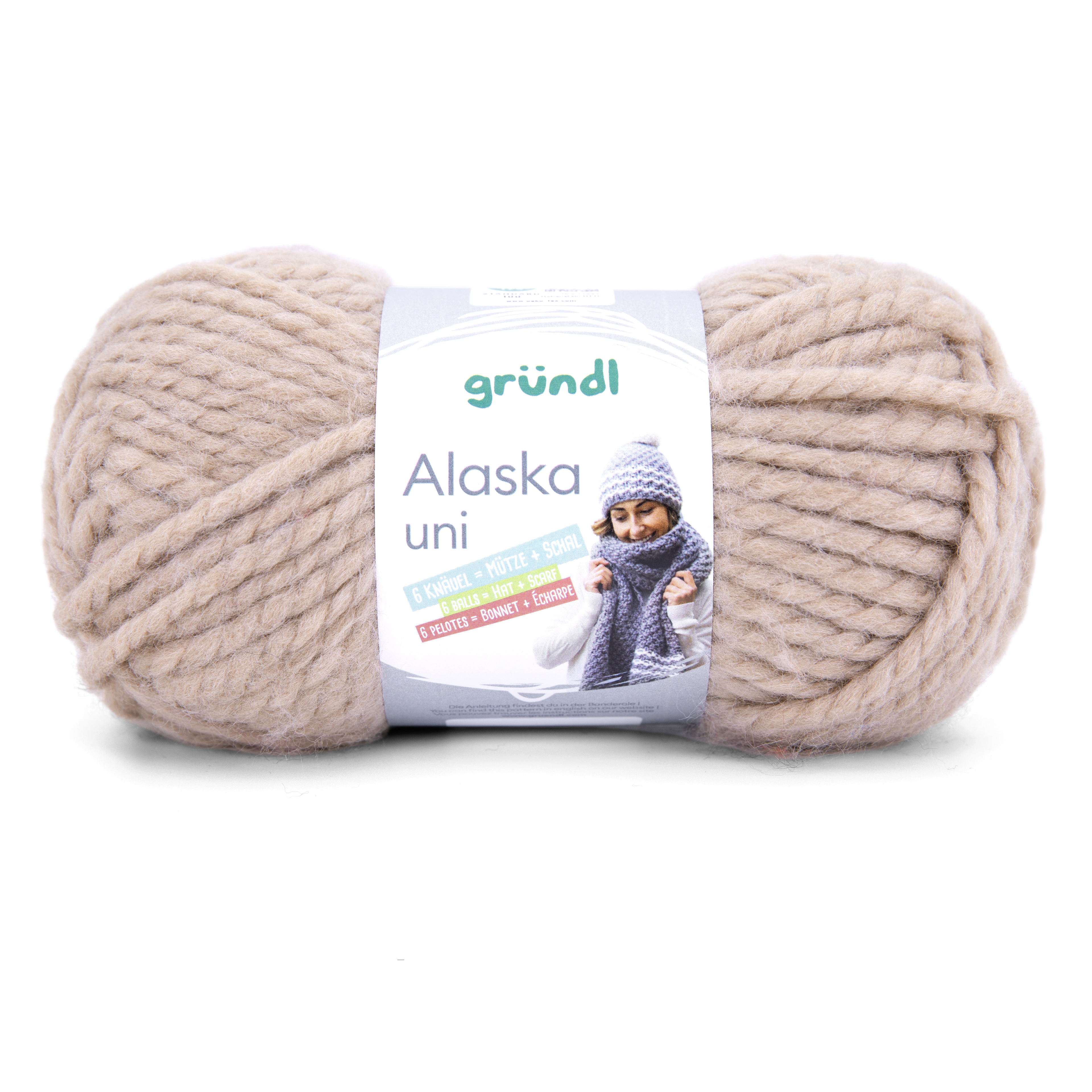 Gründl Alaska Wolle Uni SAND 100g 75m Gründl Alaska Wolle Uni SAND 100g 75m