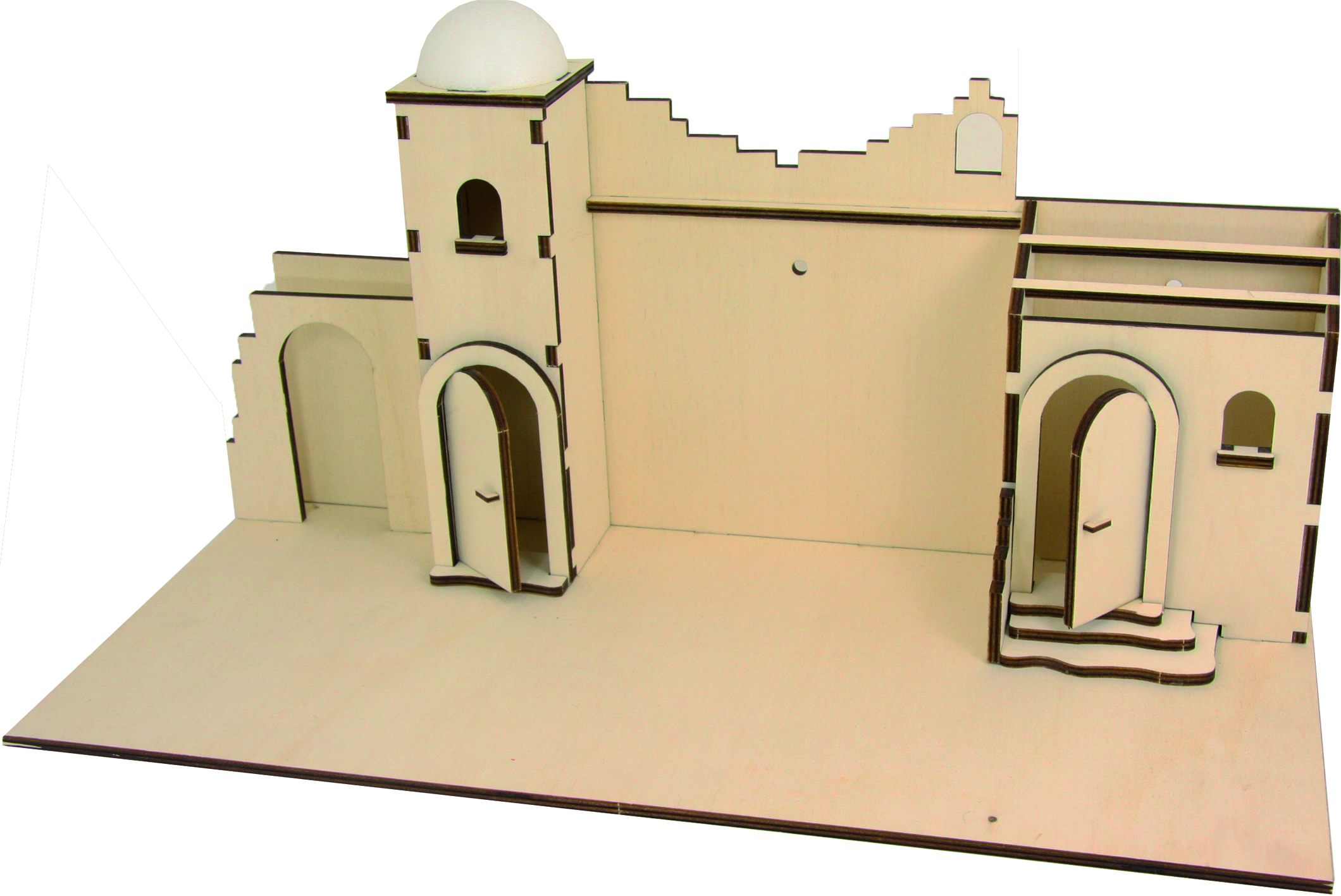 Krippenbausatz Stall Jerusalem 63x29x32cm orientalische Weihnachtskrippe