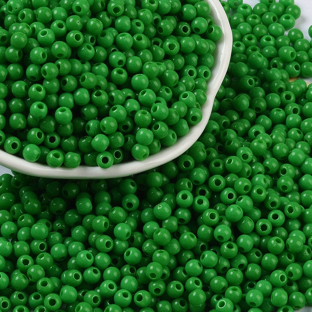 Acrylperlen Uni 4mm Lochbohrung 1,6mm 600 Stück Acrylperlen Uni 4mm Lochbohrung 1,6mm 600 Stück