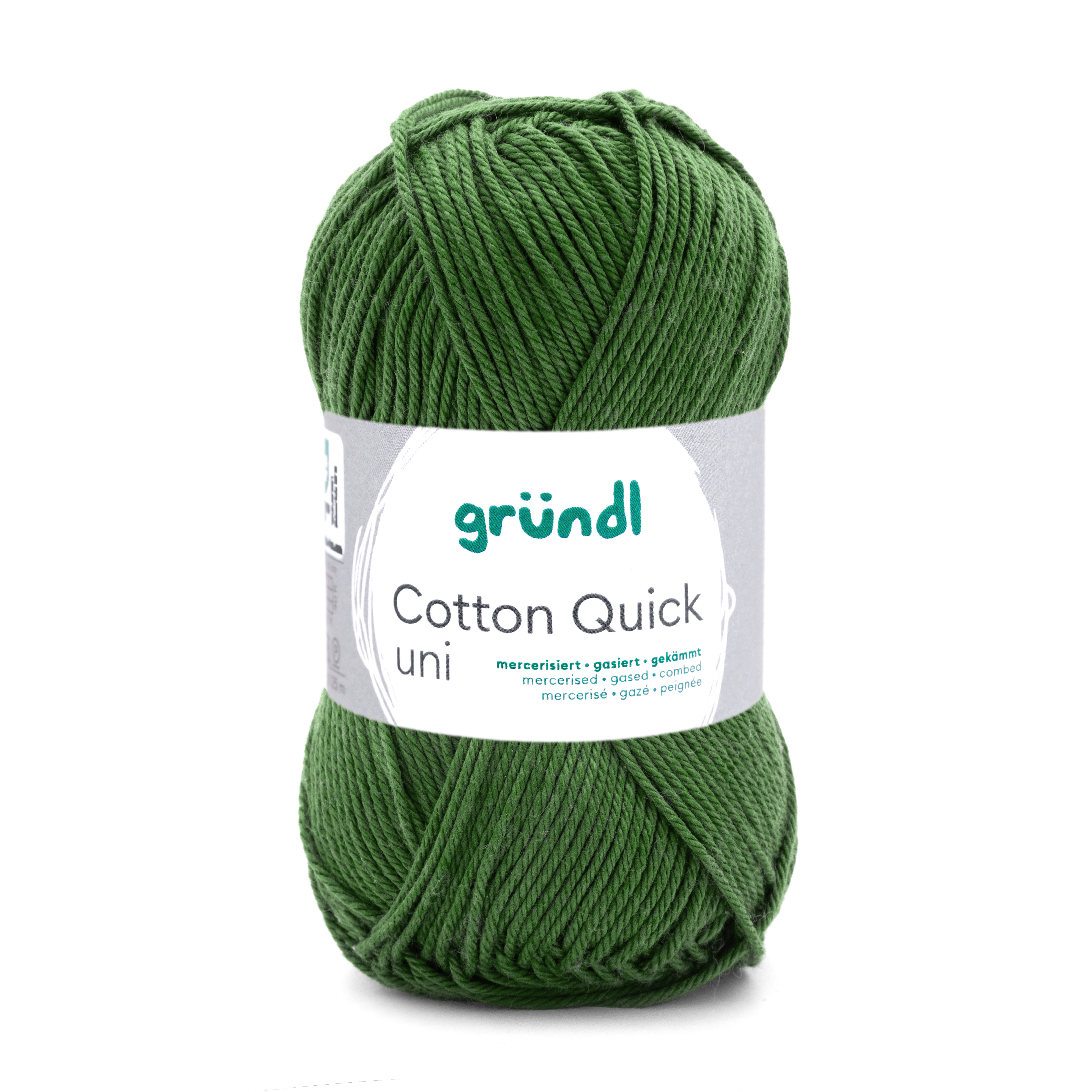 Cotton Quick Uni MOOS 100 % Baumwolle mercerisiert gasiert gekämmt 50g/125m Cotton Quick Uni MOOS 100 % Baumwolle mercerisiert gasiert gekämmt 50g/125m