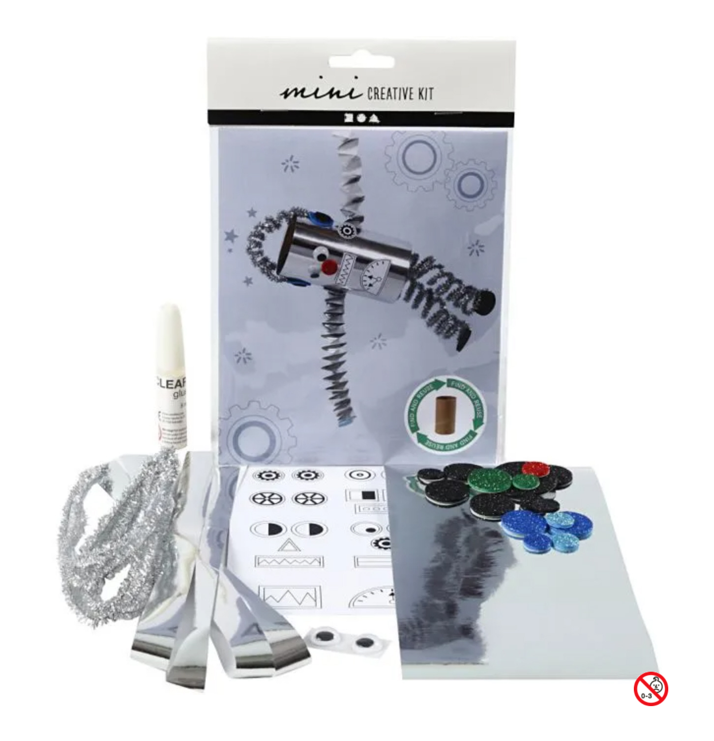 Mini-Kreativset WC-Papierrollen Roboter 1 Set