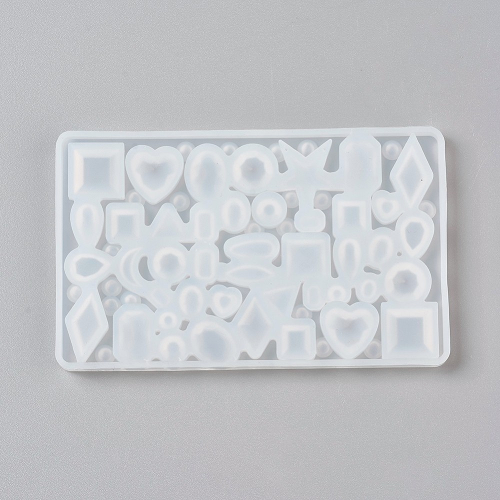 Silicone Moulds Mixed Shape Clear, 106x66x6mm 2~12.5mm Innendurchmesser