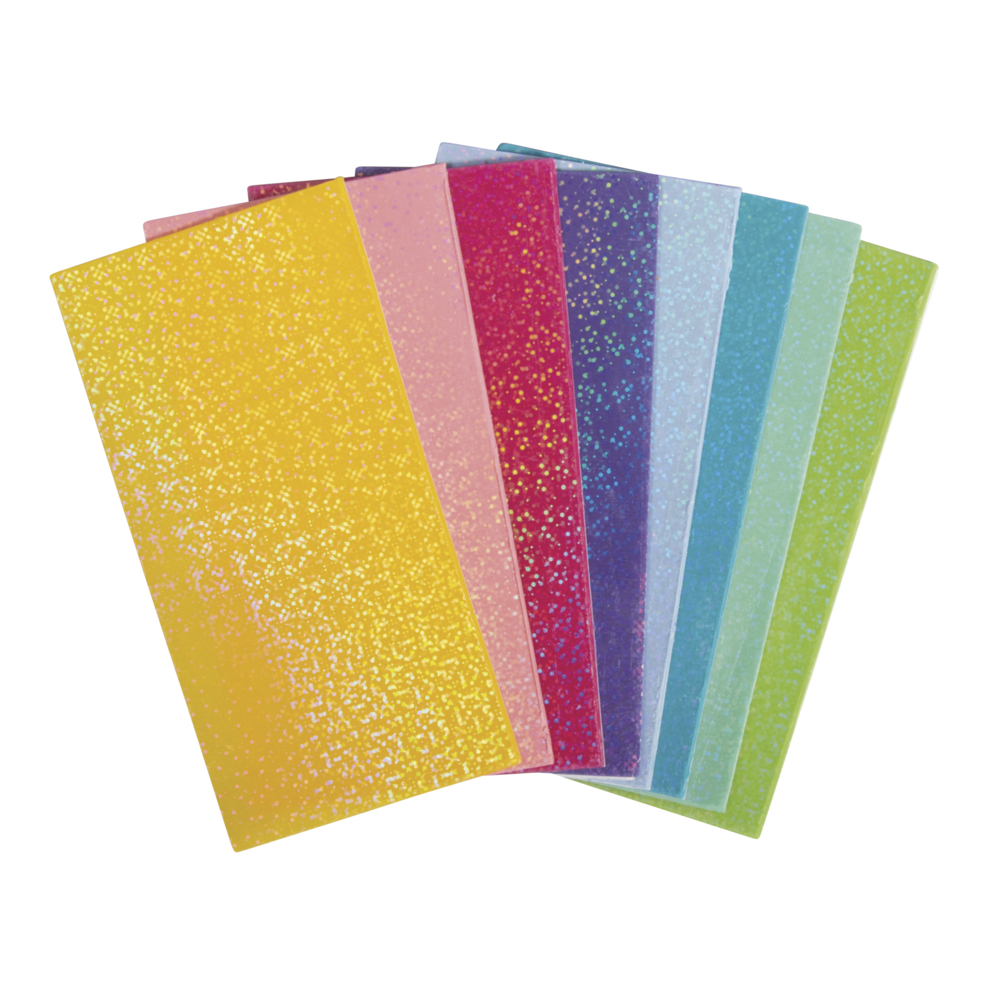 Wachsfolie Glimmer-Set bunt 10x5cm, 8 Farben sort. Wachsfolie Glimmer-Set bunt 10x5cm, 8 Farben sort.