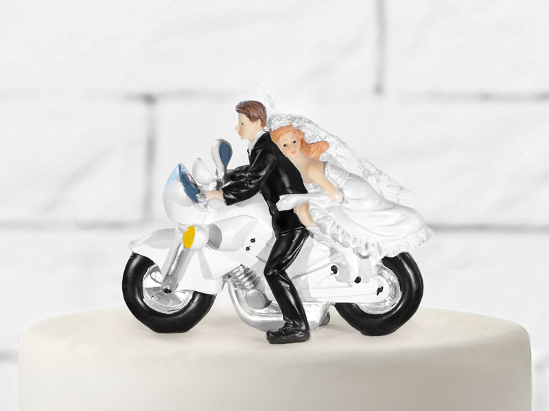 Cake Topper Motorrad Brautpaar Figur Tortenfigur Tortenaufsatz