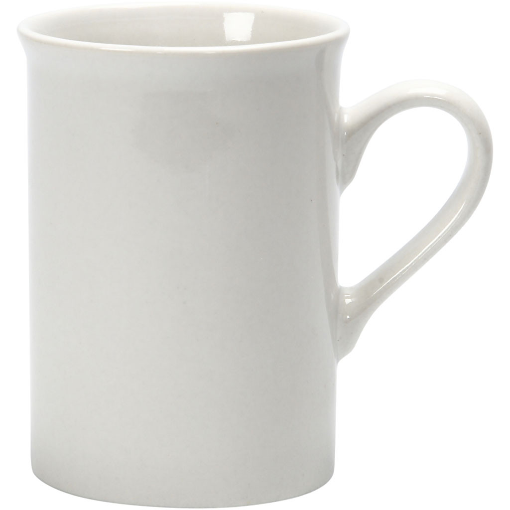 Tasse Becher weiß Keramik h:10cm D:6,9-7,4cm 1 Stück 