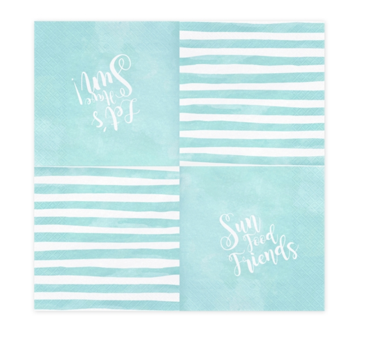 Serviette Sun Food Friend türkis 33x33cm Napkins