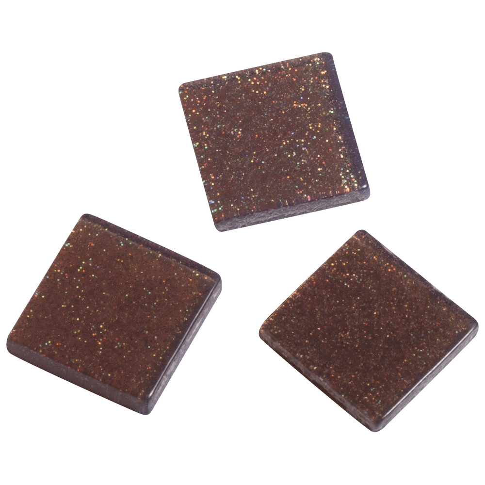 Acrylmosaik glitter kastanie 1x1cm, 50g/ca.205 Stk. Glitter-Acryl-Mosaik