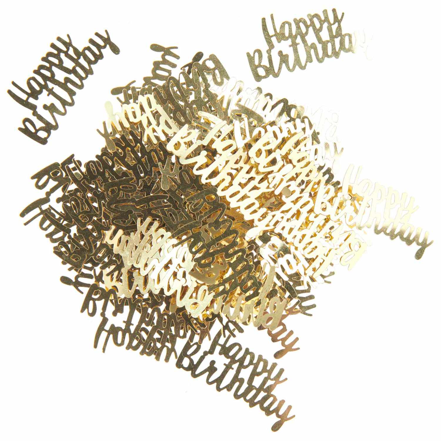 Rico Design Flitter "Happy Birthday" gold 100 Stück