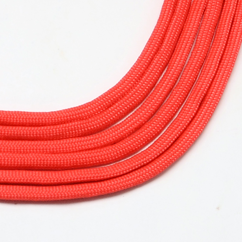 Paracord Kordel UNI ROT einfärbig 4mm 6,4m/ Bund 