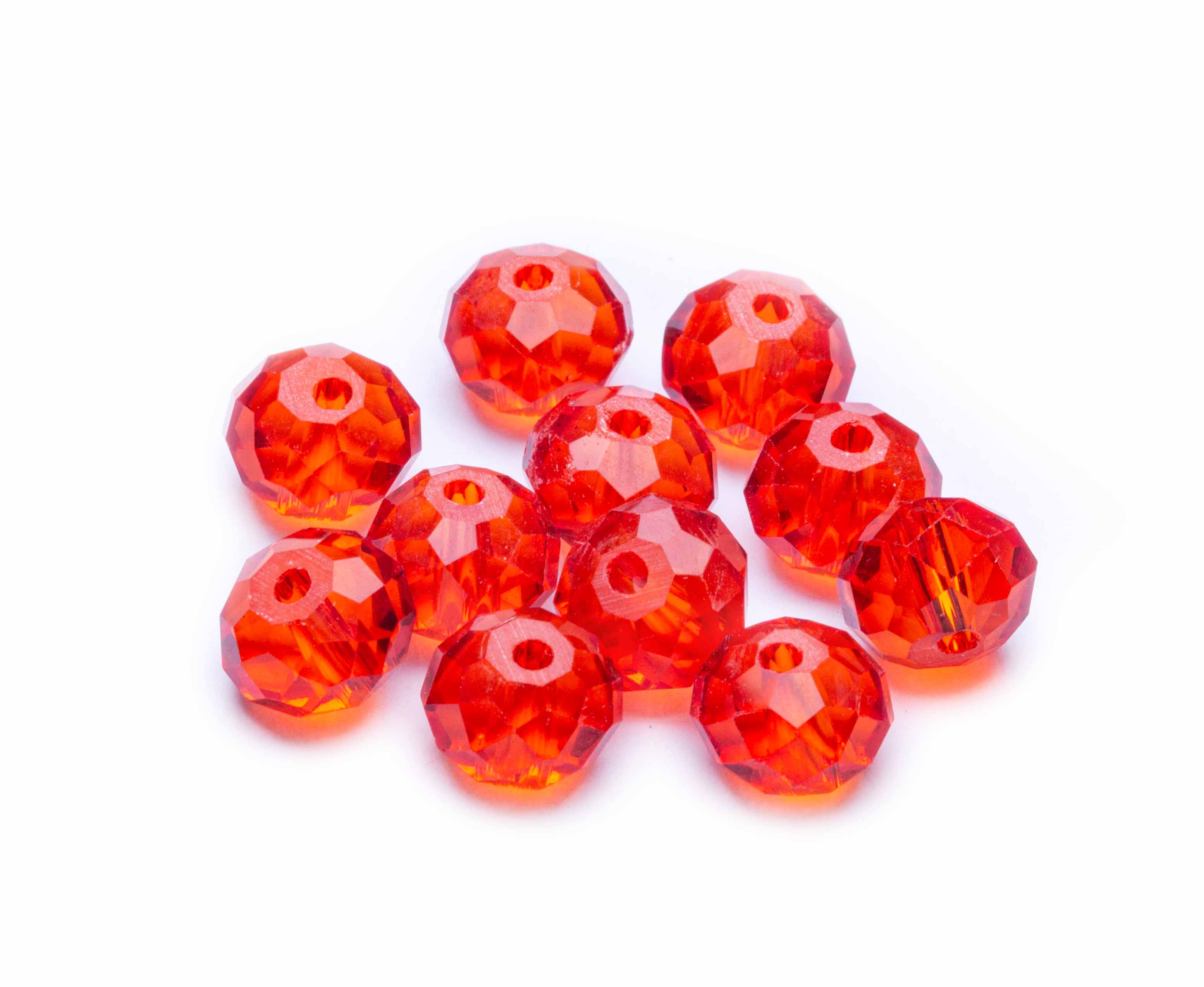 Glasschliffperle Abacus orange 12mm 9 Stk. 