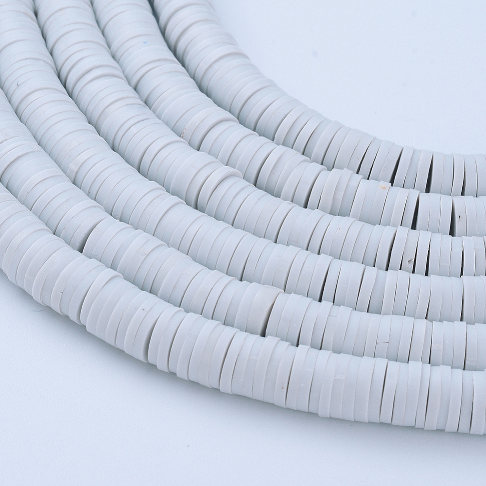 Heishi-Perlen Polymerclay Perlenscheiben 6x1mm 380-400Stk/Strang Heishi-Perlen Polymerclay Perlenscheiben 6x1mm 380-400Stk/Strang