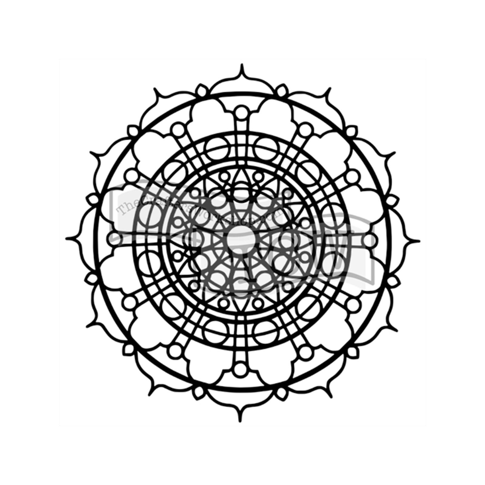 Schablone Mandala Ornament Stencil Template 6x6" 15x15cm prismascope