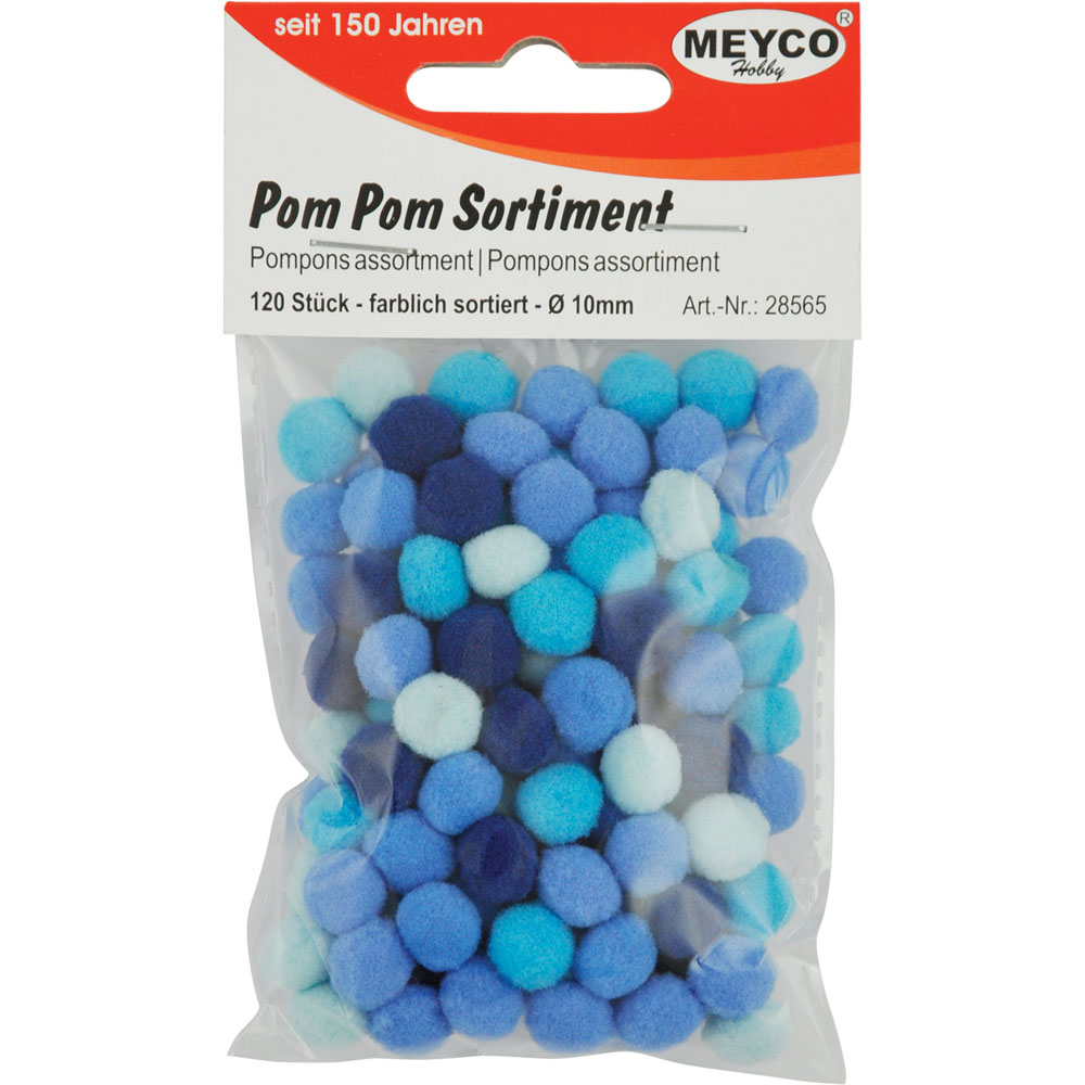Pom Pom verschiedene Farben sortiert 10mm 120 Stück / Packung Pom Pom verschiedene Farben sortiert 10mm 120 Stück / Packung