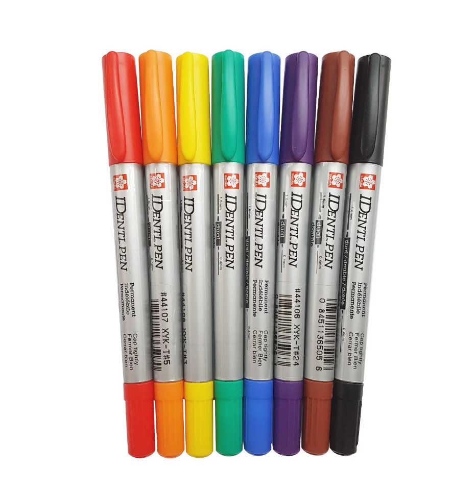 IdentiPen 8 Permanent Markers Set alkoholbasierte Tinte 