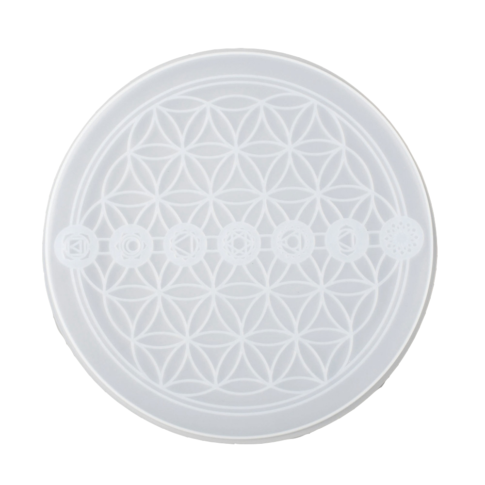 Silikon Gießform Blume des Lebens Chakra Form, 21cm Durchmesser