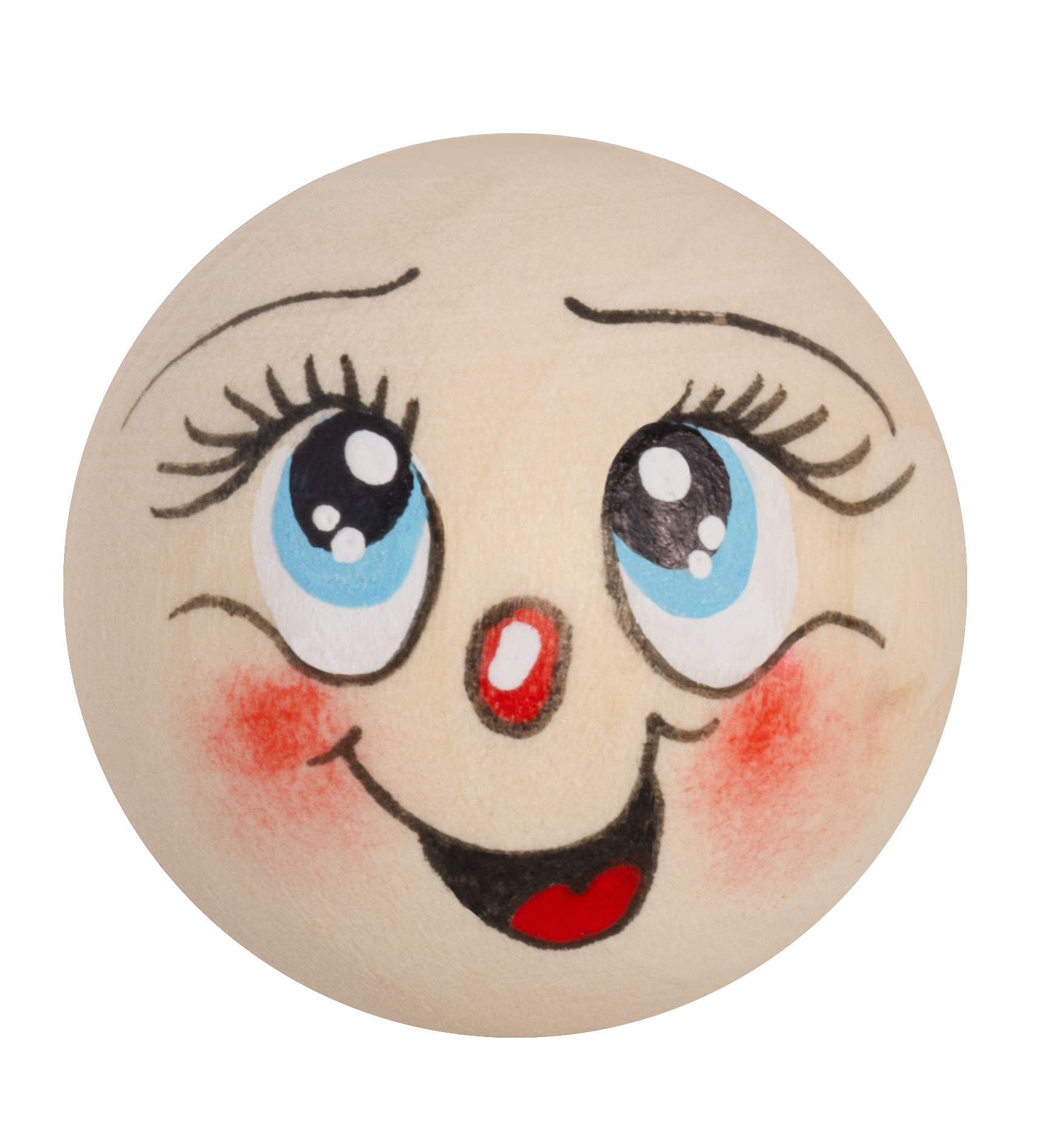 Handbemaltes Holzköpfchen Kürbis orange  60mm