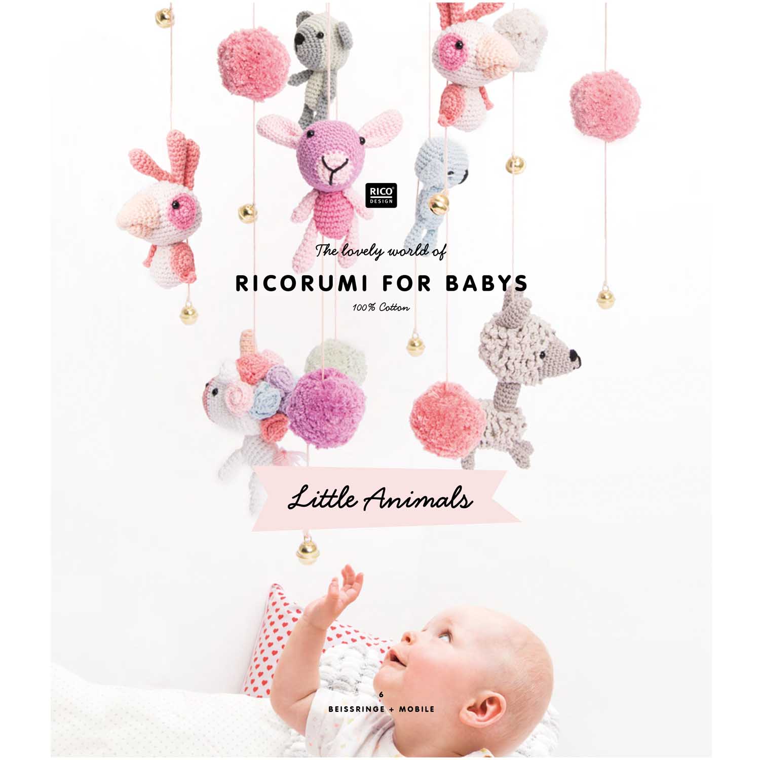 Ricorumi for Babys Little Animals Beissringe Mobile Buch 16 Seiten