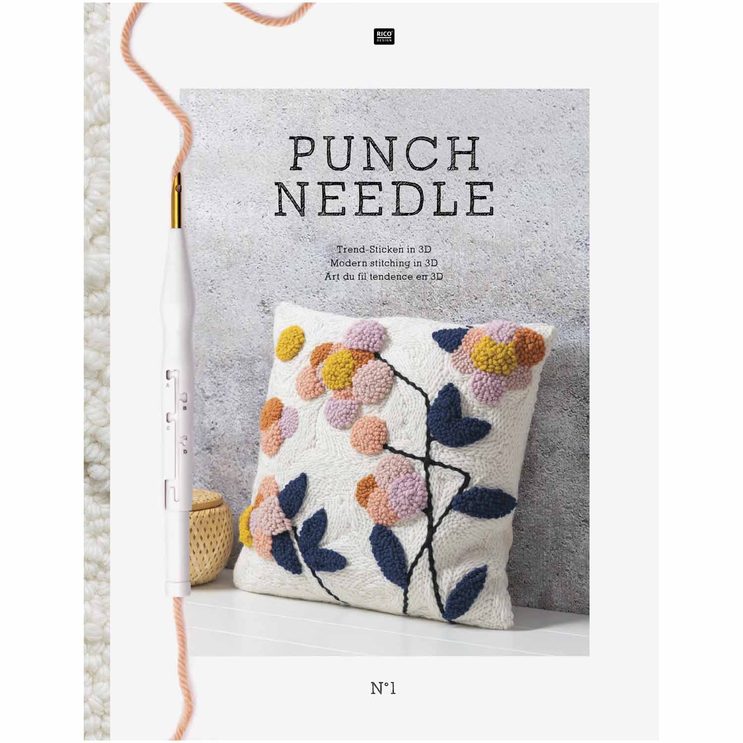 Punch Needle Buch Trend-Sticken in 3D