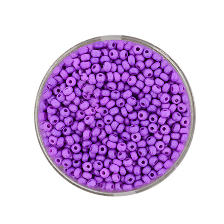 Rocailles matt lila 2,5mm, opak, 17g Seed Beads Glasperlen