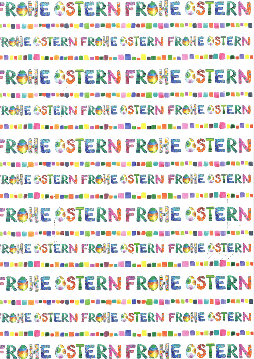 Motivkarton selbstklebend, Frohe Ostern bunt
