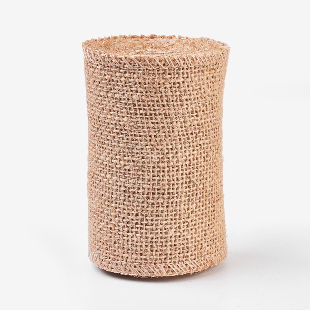 Juteband genähter Rand 100mm 3m